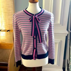 Tie front button cardigan